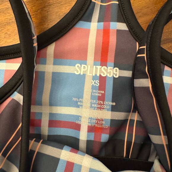 SPLITS59 Agathe Jacinthe Plaid Legging + Techflex Bra Matching Set / XS - Picture 13 of 14